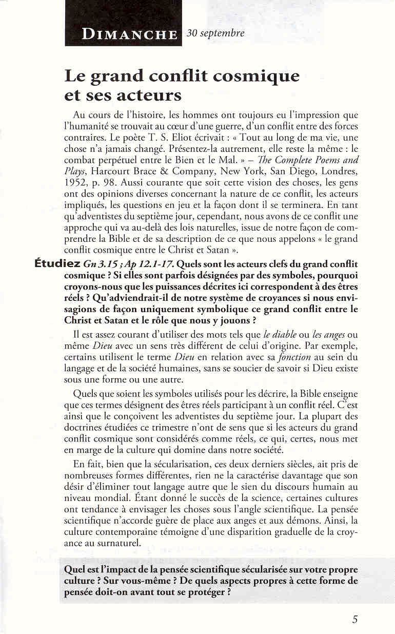 Lecon De L Ecole Du Sabbat Pour Cette Semaine